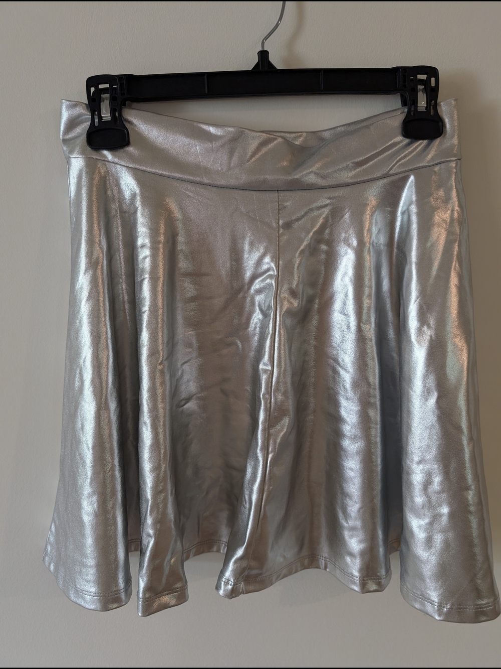 Metallic Silver Circle Skirt
